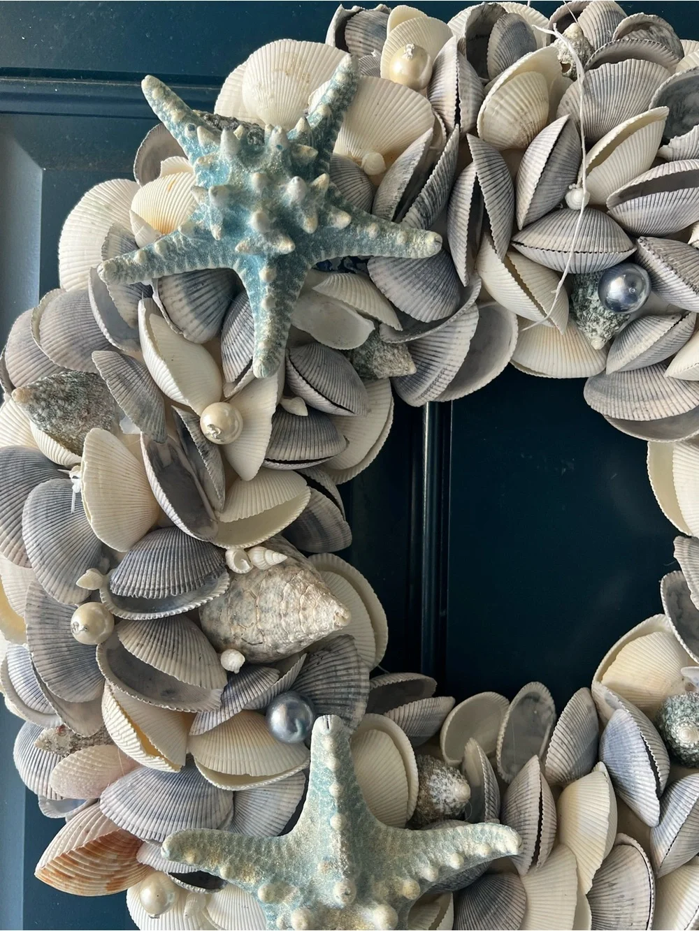 Large Coastal Shell & Starfish Wreath - 18”